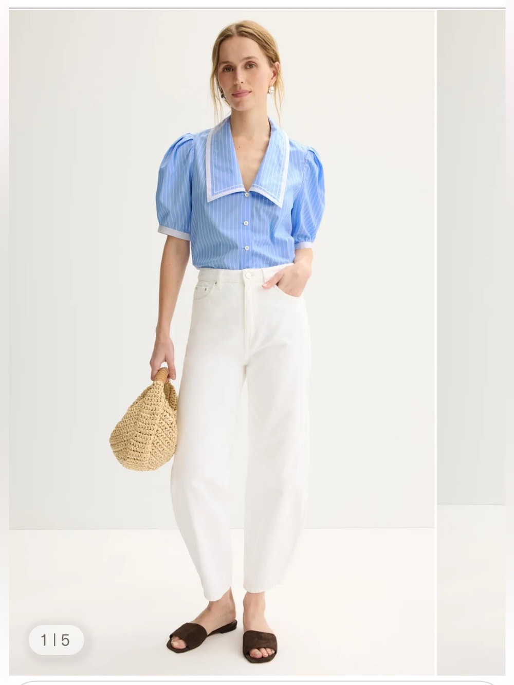 FRAME Stripe Sailor Blouse - Picture 2 of 8